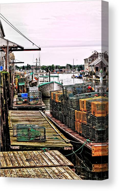 Maine Canvas Print featuring the photograph Traps Portland Maine by Tom Prendergast
