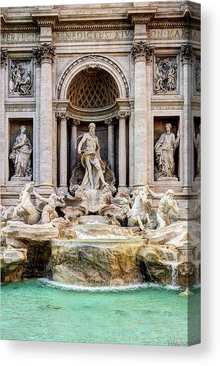Fontana Di Trevi Canvas Print featuring the photograph Trevi FOuntain by Weston Westmoreland