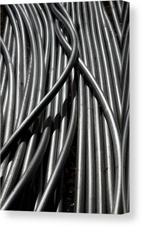 Tubes Canvas Print featuring the photograph Tubular Abstract Art Number 13 by James BO Insogna
