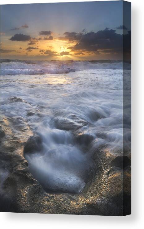 Blowing Canvas Print featuring the photograph Tumbling Surf by Debra and Dave Vanderlaan