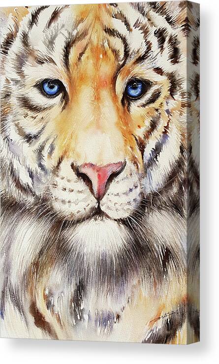 Tiger Canvas Print featuring the painting Tyger Tyger by Arti Chauhan