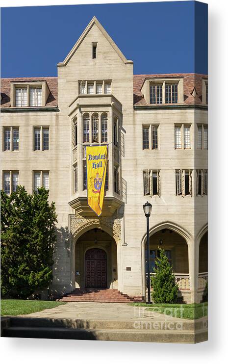 Wingsdomain Canvas Print featuring the photograph University of California Berkeley Historical Bowles Hall College Dormatory DSC4775 by Wingsdomain Art and Photography