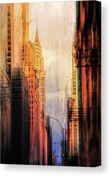 Urban Canvas Print featuring the photograph Urban Abstract by John Rivera