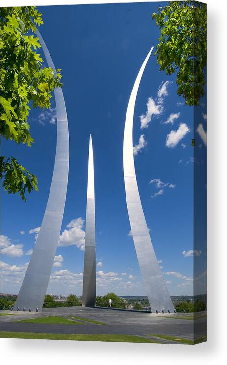 Air Force Canvas Print featuring the photograph U.S. Air Force Memorial by Jim Moore