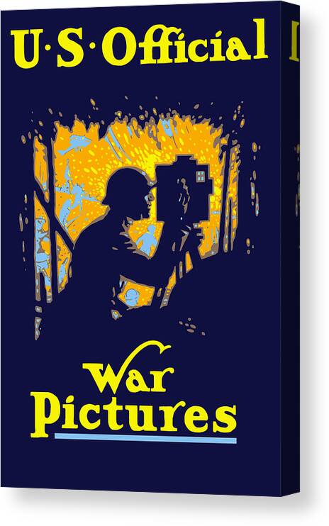 Ww1 Canvas Print featuring the painting U.S. Official War Pictures by War Is Hell Store