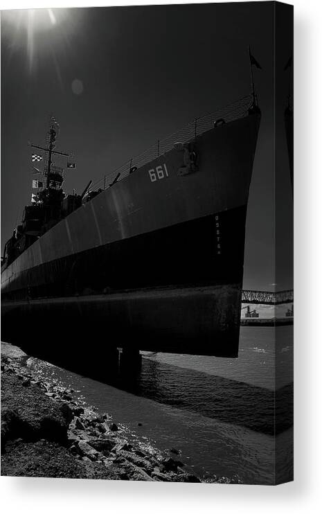 Warship Canvas Print featuring the photograph U S S Kidd by Eugene Campbell