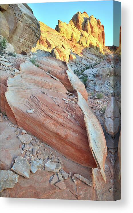 Valley Of Fire State Park Canvas Print featuring the photograph Valley of Fire Sunrise on Golden Domes by Ray Mathis