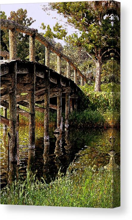 Landscape Canvas Print featuring the photograph Venetian Bridge by James Rentz