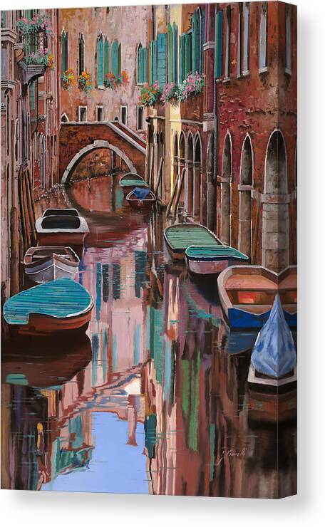 Venice Canvas Print featuring the painting Venezia colorata by Guido Borelli