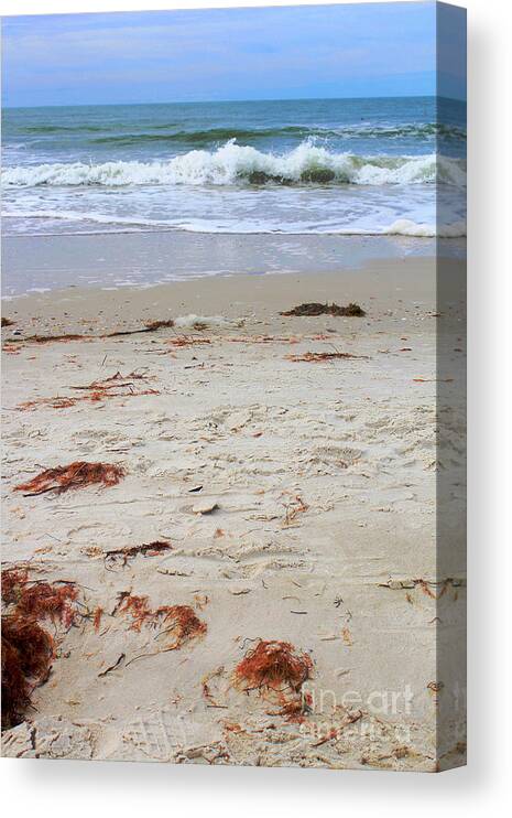 Florida Canvas Print featuring the photograph Vibrant Beach with wave by Jeanne Forsythe