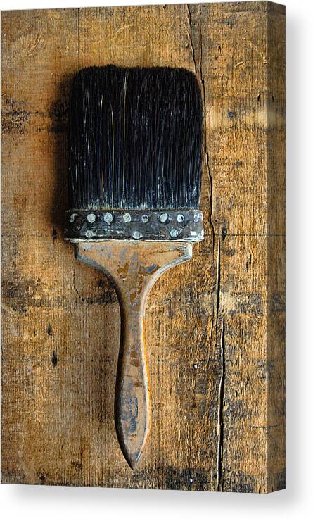 Paint Brush Canvas Print featuring the photograph Vintage Paint Brush by Jill Battaglia