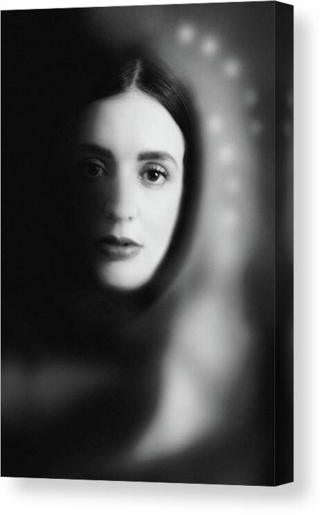 Portrait Canvas Print featuring the photograph Visiter From Past by Mayumi Yoshimaru