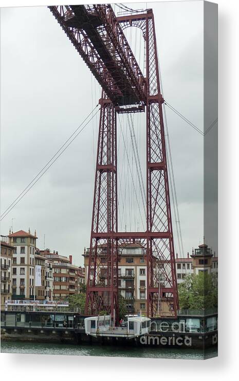 Bilbao Canvas Print featuring the photograph Vizcaya Bridge by Rod Jones