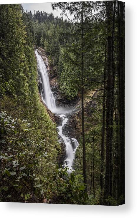 Mountains Canvas Print featuring the photograph Wallace Falls by Pelo Blanco Photo
