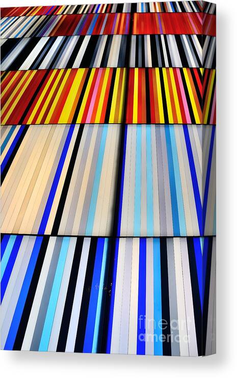 Warp Speed Color Colors Lines Perspective Abstract Canvas Print featuring the photograph Warp Speed 9430 by Ken DePue
