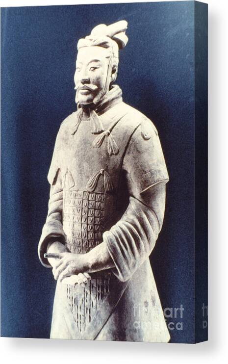 Terracotta Army Canvas Print featuring the photograph Warrior of the Terracotta Army by Heiko Koehrer-Wagner