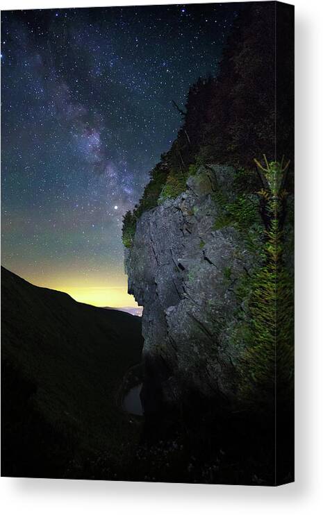 Watcher Canvas Print featuring the photograph Watcher Milky Way by Chris Whiton