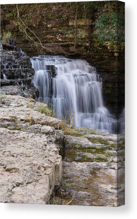 Landscape Canvas Print featuring the photograph Water In Motion by John Benedict