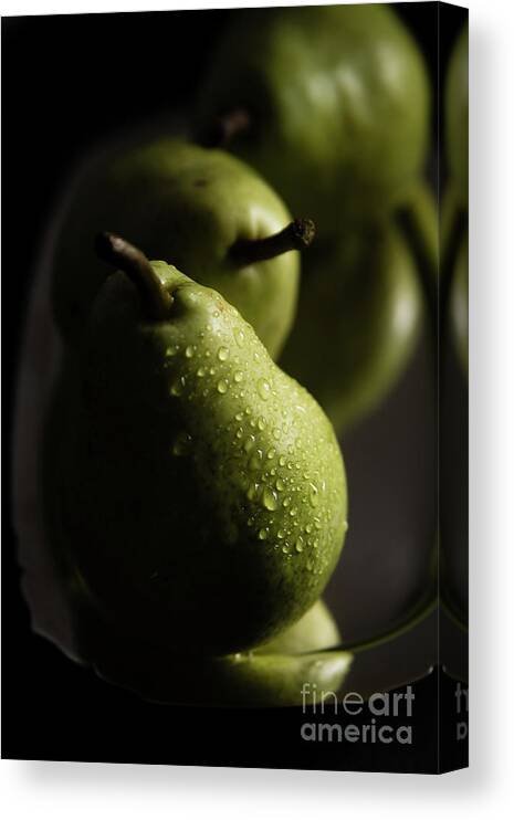 Healthy Canvas Print featuring the photograph We three Pears by Deborah Klubertanz
