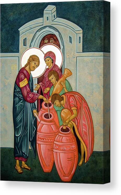 Wedding At Cana Canvas Print featuring the painting Wedding at Cana by Brenda Fox