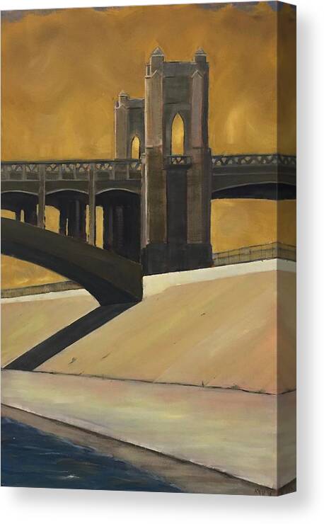 4th Street Bridge Canvas Print featuring the painting West Sentinel by Richard Willson
