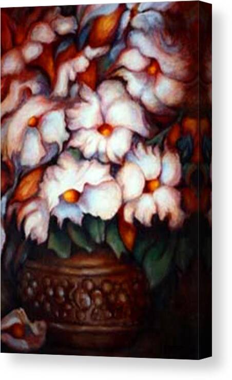 Flower Artwork Canvas Print featuring the painting Western Flowers by Jordana Sands