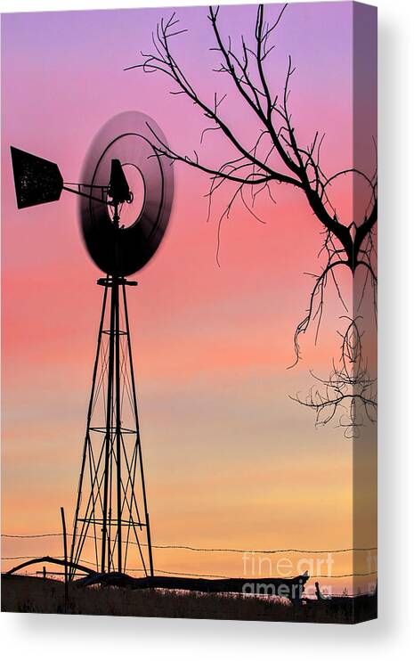 Spinning Windmill Canvas Print featuring the photograph Whirr by Jim Garrison
