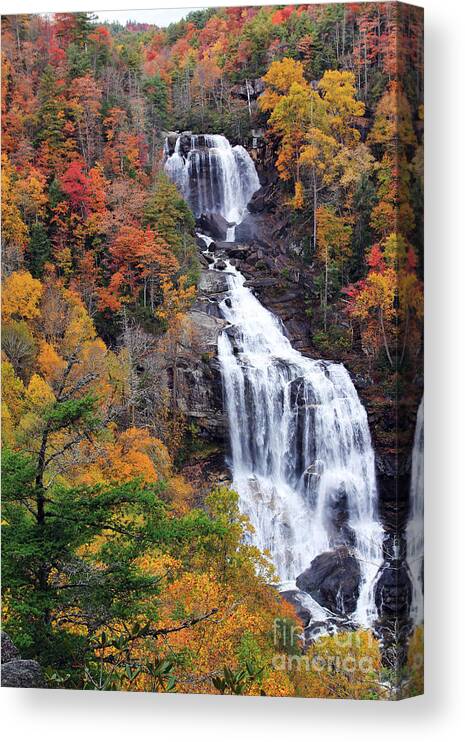 Waterfalls Canvas Print featuring the photograph Whitewater Falls by Jennifer Robin