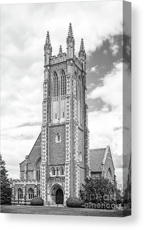 Williams Canvas Print featuring the photograph Williams College Thompson Memorial Chapel by University Icons