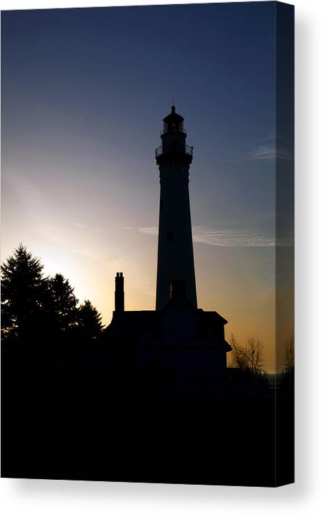 Wisconsin Canvas Print featuring the photograph Wind Point by CA Johnson