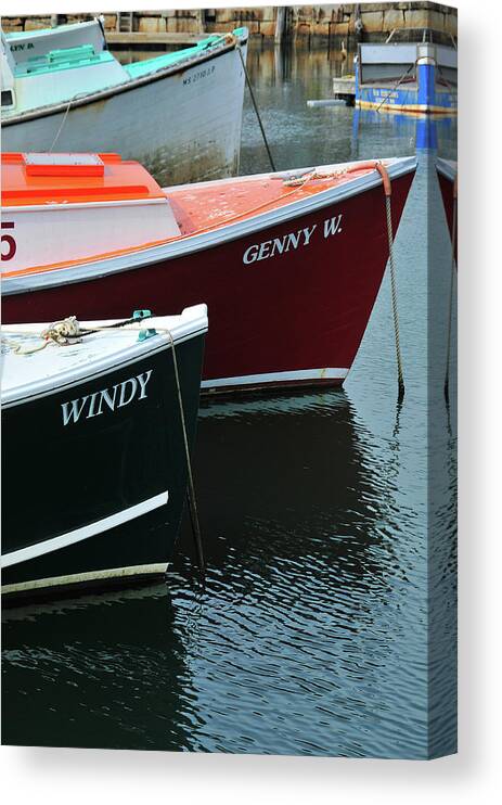 Marine Canvas Print featuring the photograph Windy Beside Genny W by Mike Martin