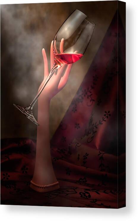 Alcohol Canvas Print featuring the photograph With Glass in Hand by Tom Mc Nemar