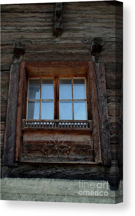 Michelle Meenawong Canvas Print featuring the photograph Wooden Window Frame by Michelle Meenawong