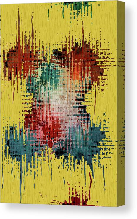 Mixed Media Art Canvas Print featuring the digital art X Marks the Spot by Bonnie Bruno