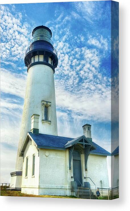Oregon Canvas Print featuring the photograph Yaquina Head Lighthouse 2 by Lara Ellis