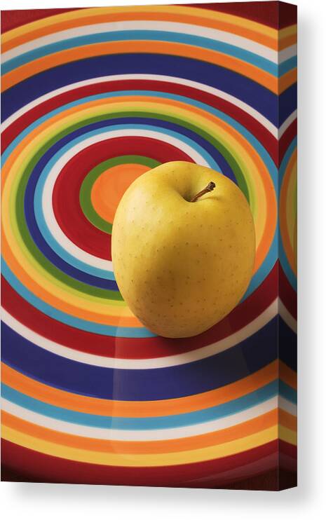 Apple Canvas Print featuring the photograph Yellow Apple by Garry Gay