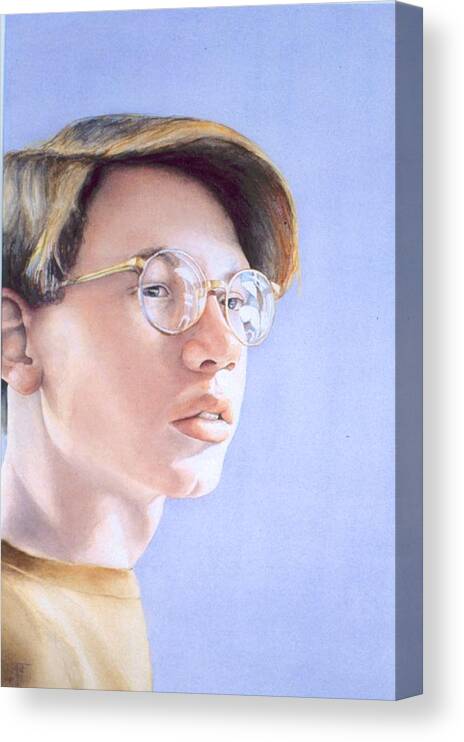 Portrait Canvas Print featuring the painting Young Nate by Barbara Pease