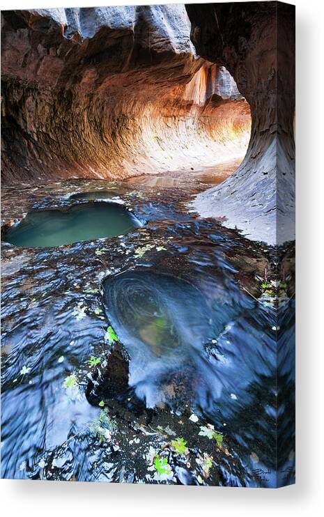 No People Canvas Print featuring the photograph Zion National Park Subway by Brett Pelletier