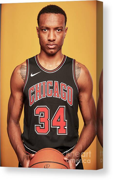 Wendell Carter Canvas Print featuring the photograph 2018 Nba Rookie Photo Shoot #1 by Jennifer Pottheiser