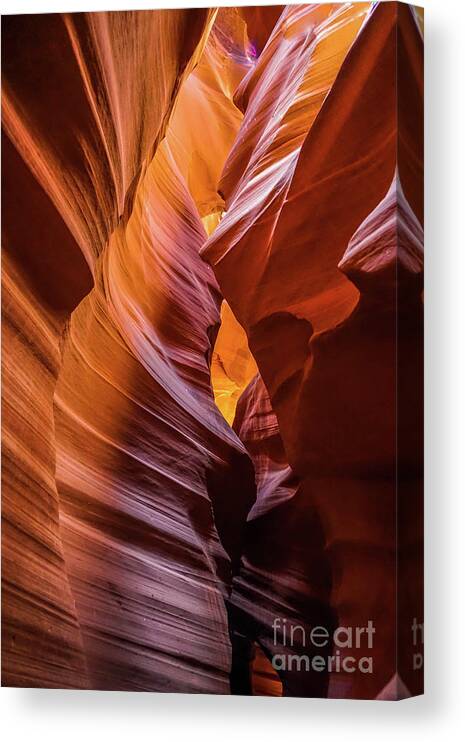 Antelope Canyon Canvas Print featuring the photograph Antelope Canyon #1 by Cathy Donohoue