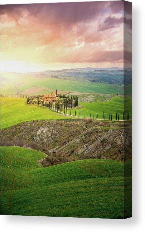 April Canvas Print featuring the photograph Crete Senesi #1 by Francesco Riccardo Iacomino