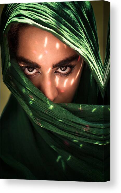 Woman Canvas Print featuring the photograph Fateme by Mehdi Mokhtari