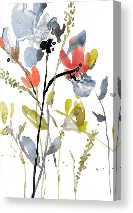 Botanical Canvas Print featuring the painting Flower Overlay II #1 by Jennifer Goldberger