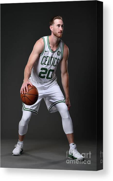 Gordon Hayward Canvas Print featuring the photograph Gordon Hayward Boston Celtics Portraits by Brian Babineau