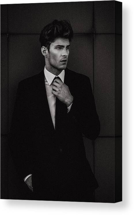 Man Canvas Print featuring the photograph Jozef #1 by Martin Krystynek, Qep