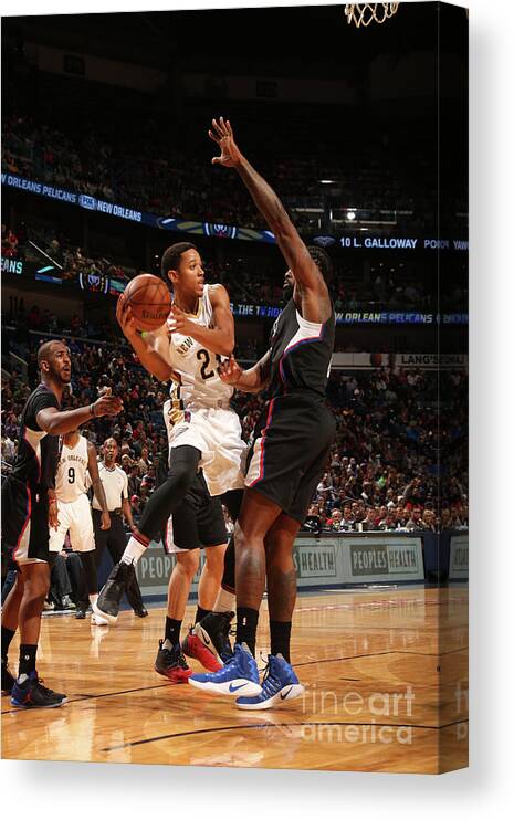 Anthony Brown Canvas Print featuring the photograph La Clippers V New Orleans Pelicans #1 by Layne Murdoch