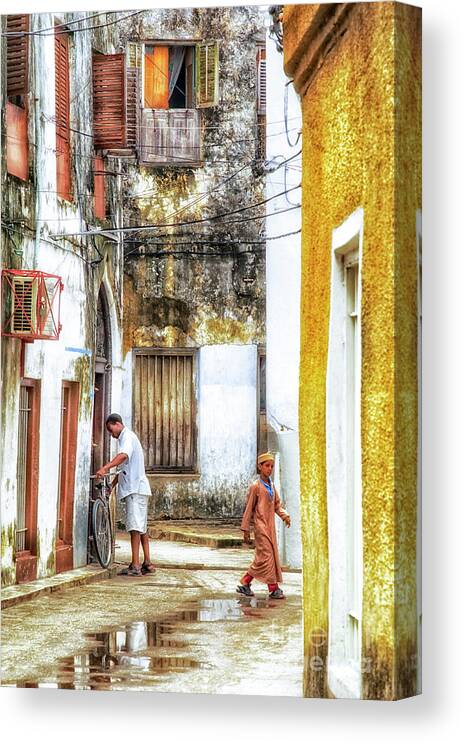 10-15 Years Canvas Print featuring the photograph 3618 Street Life Stonetown Zanzibar Photo Rag Art Print by Amyn Nasser