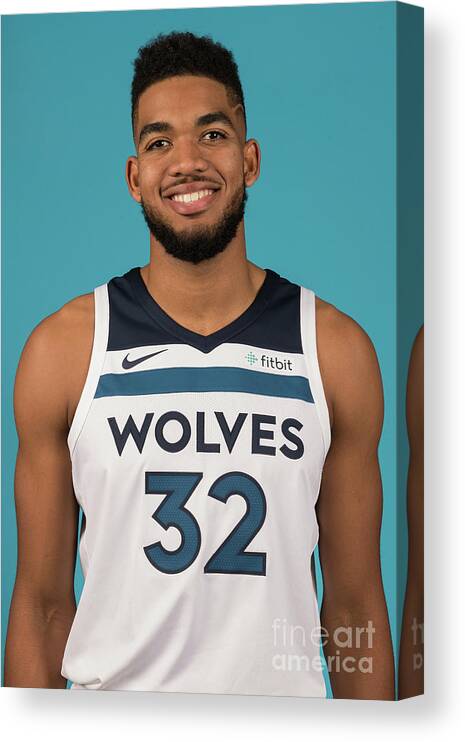 People Canvas Print featuring the photograph Minnesota Timberwolves 2017 Media Day #1 by Jordan Johnson