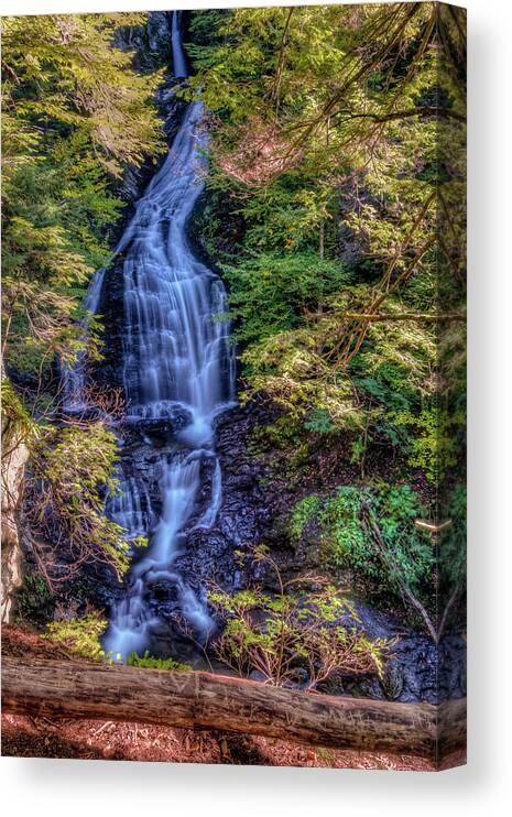 Vermont Canvas Print featuring the photograph Moss Glen Falls - Stowe Vermont #1 by Chad Dikun