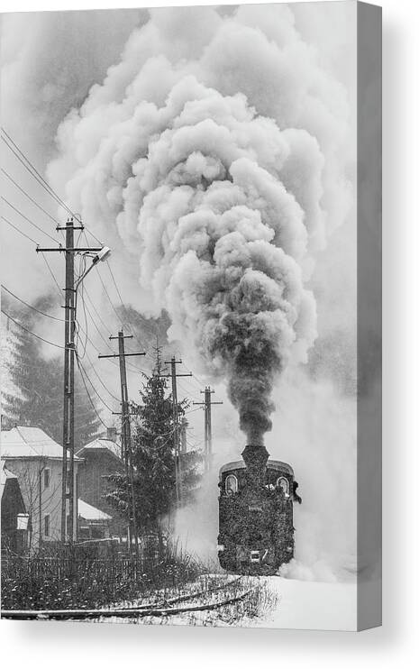 Train Canvas Print featuring the photograph Old Train #1 by Sveduneac Dorin Lucian